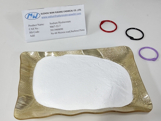 Polvo de Hyaluronato de Sodio de grado de gota para ojos segura Baja endotoxina bacteriana